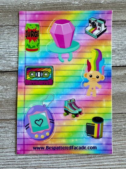 Bespattered Facade Retro 90s Y2K Flashback Sticker Sheet