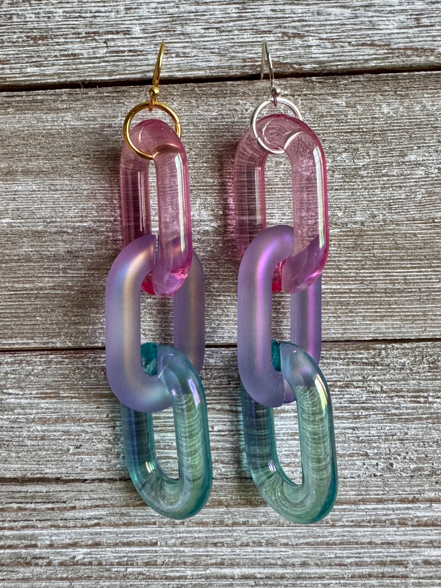 Lovely Links Three-Link Dangly Earrings