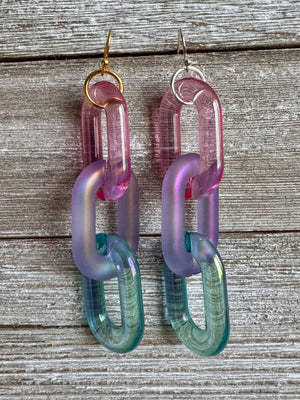 Lovely Links Three-Link Dangly Earrings