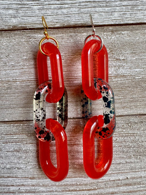 Lovely Links Three-Link Dangly Earrings