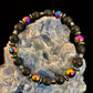 Hematite and Natural Stone Unisex Stretch Bracelet – Medium Fit, Sleek Fusion Style