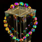 Rainbow Hematite Geometric Beaded Bracelet – Pride & Power for Large Wrists