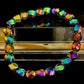 Rainbow Hematite Geometric Beaded Bracelet – Pride & Power for Large Wrists