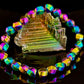 Rainbow Hematite Geometric Beaded Bracelet – Pride & Power for Large Wrists
