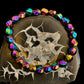 Rainbow Hematite Geometric Beaded Bracelet – Pride & Power for Large Wrists