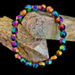 Rainbow Hematite Geometric Beaded Bracelet – Pride & Power for Large Wrists