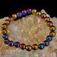 Rainbow Hematite Round Beaded Bracelet – Pride & Strength for Medium to Large Wrists