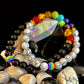 🌈 Faux Stone Chakra Bracelets with Pride Bead – White or Black
