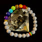 🌈 Faux Stone Chakra Bracelets with Pride Bead – White or Black