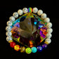 🌈 Faux Stone Chakra Bracelets with Pride Bead – White or Black