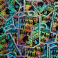 Bespattered Facade Holographic Glitter Alpha Male Tears Rainbow Juice Box Sticker