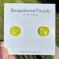 Bespattered Facade Color Buttons Colorful Holographic Stud Earrings