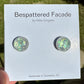 Bespattered Facade Color Buttons Colorful Holographic Stud Earrings