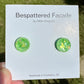 Bespattered Facade Color Buttons Colorful Holographic Stud Earrings