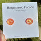 Bespattered Facade Color Buttons Colorful Holographic Stud Earrings