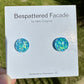 Bespattered Facade Color Buttons Colorful Holographic Stud Earrings