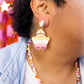 Moth Rainbow Pride Statement Dangle Earrings