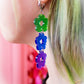 Over The Rainbow Flower Dangle Earrings