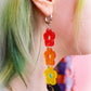 Over The Rainbow Flower Dangle Earrings