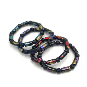 Nesting Doll Stack & Stretch Bracelets Set