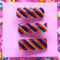 Rainbow Striped Barrettes