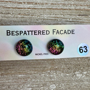 Rainbow Magic Drop Stud Dichroic Glass Earrings (63)