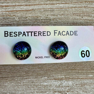 Rainbow Magic Drop Stud Dichroic Glass Earrings (60)