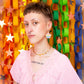 Moth Rainbow Pride Statement Dangle Earrings