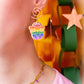Moth Rainbow Pride Statement Dangle Earrings