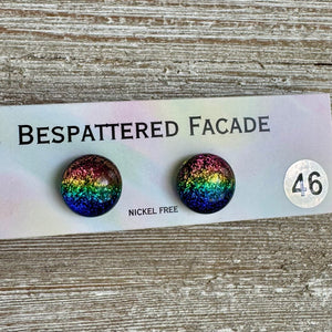 Rainbow Magic Drop Stud Dichroic Glass Earrings (46)