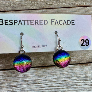 Rainbow Magic Drop Dangly Dichroic Glass Earrings (29)
