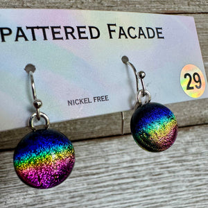 Rainbow Magic Drop Dangly Dichroic Glass Earrings (29)