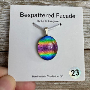 Rainbow Magic Drop Dichroic Glass Pendant (23)