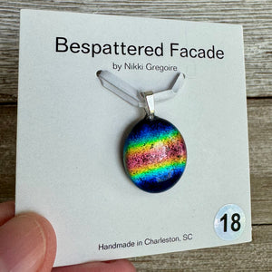 Rainbow Magic Drop Dichroic Glass Pendant (18)
