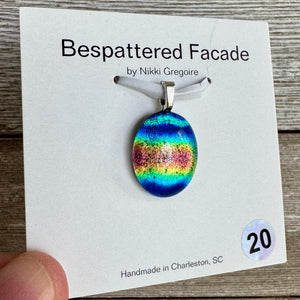 Rainbow Magic Drop Dichroic Glass Pendant (20)