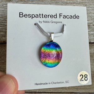 Rainbow Magic Drop Dichroic Glass Pendant (28)