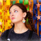 Moth Rainbow Pride Statement Dangle Earrings