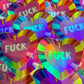 Bespattered Facade Everyone's Favorite Word Rainbow Heart Holographic Sticker