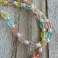 Pastel Rainbow Beaded ID Badge Lanyard / Bag Chain / Phone Crossbody / Purse Charm