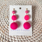 Minimalist Ombré Felt Ball Earrings