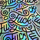 Bespattered Facade Fancy F*ck Holographic Handwritten Sticker