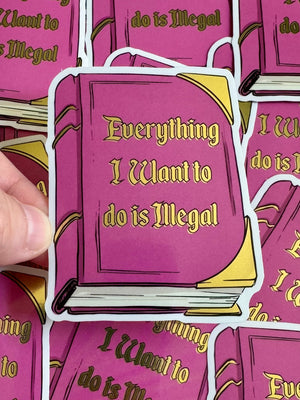 Bespattered Facade "The Story of My Life" Metallic Gold and Pink Sticker