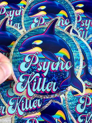 Bespattered Facade Holographic Glitter Psycho Killer Orca Sticker