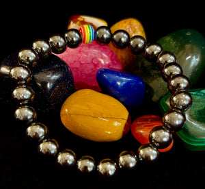 Pride & Power Magnetic Bracelet – Strength • Balance • Unity (Medium Wrists)