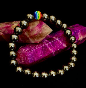 Pride & Power Magnetic Bracelet – Strength • Balance • Unity (Medium Wrists)