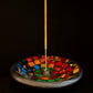 Handcrafted Mosaic Incense Burner | Rainbow Ash Catcher from Indonesia (4.75" Wide)