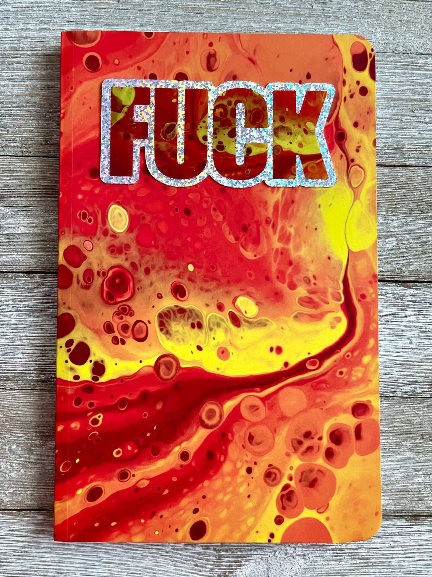 Bespattered Facade Flamin' Hot Lava Flow Perfect Sticker & Notebook Pair