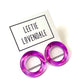 Hot Pink Donut Stud Earrings