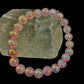 Aura Rose Quartz 8mm Reiki-Infused Love & Healing Crystal Bracelet (7.5” Medium Wrists)