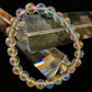 Angel Aura Clear Quartz 8mm Reiki-Infused Healing Crystal Bracelet (7.5” Medium Wrists)